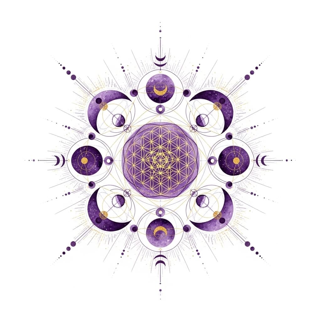 Sacred Geometry Moon Phases